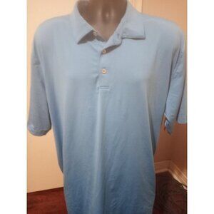Peter Millar Summer Comfort Polo Shirt Men’s 2XL Blue Stripe Performance Golf